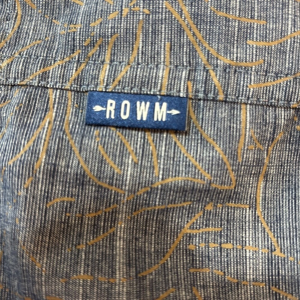 ROWM Long Sleeve Button Down Shirt Mens Size XLT Blue 85% Cotton‎ - Picture 9 of 11